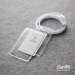 Bantex Transparent ID Card Holder Lanyard Portrait