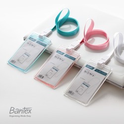 Bantex Transparent ID Card Holder Lanyard Portrait