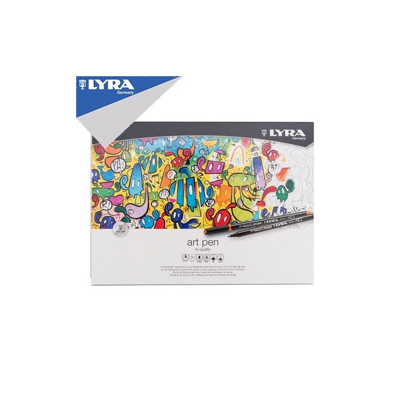 LYRA Artpen Metal Box 20pcs 2MM - High Quality Fibre Tip Pen 6751200